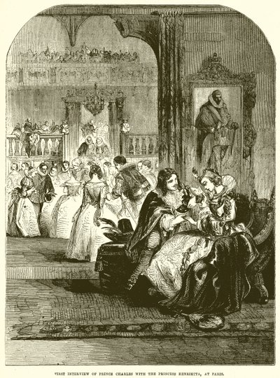 First Interview of Prince Charles with the Princess Henrietta at Paris by English School
