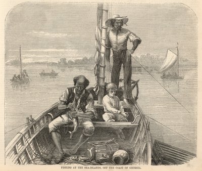 Fishing at the Sea Islands off the coast of Georgia by English School