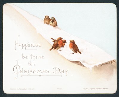 Five Little Robins in Snow by English School