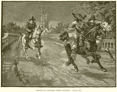 Flight of Charles from Oxford by English School