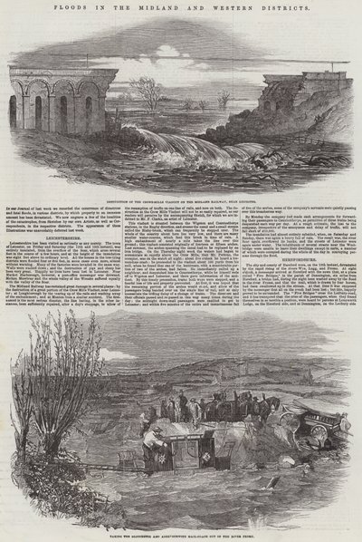 Floods in the Midland and Western Districts by English School