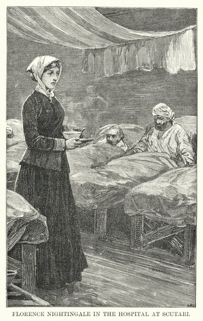 Florence Nightingale in the Hospital at Scutari by English School