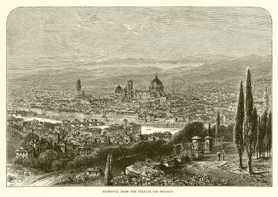 Florence from the Terrace of San Miniato by English School