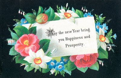Flower Wreath with Card by English School