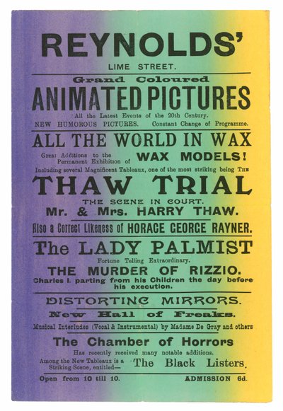 Flyer for Reynolds Lime Street, London by English School