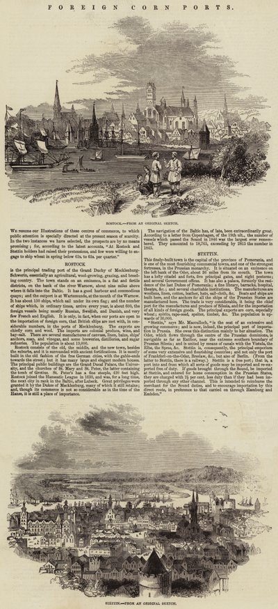 Foreign Corn Ports (engraving) by English School