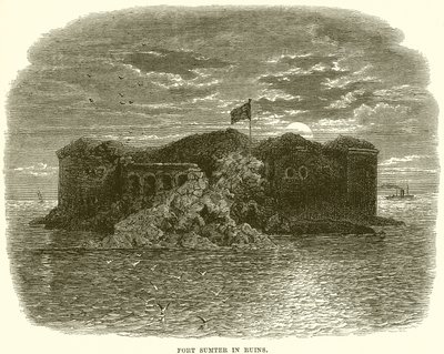 Fort Sumter in Ruins by English School
