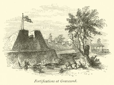Fortifications at Gravesend by English School
