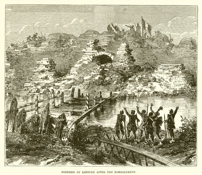 Fortress of Kinburn after the Bombardment by English School