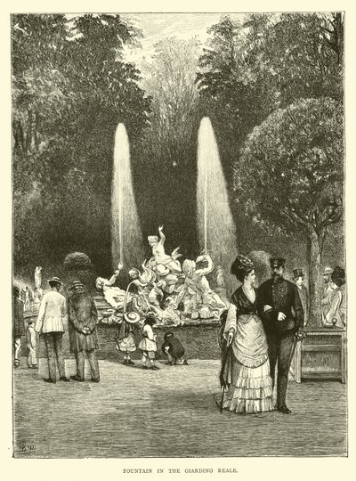 Fountain in the Giardino Reale by English School