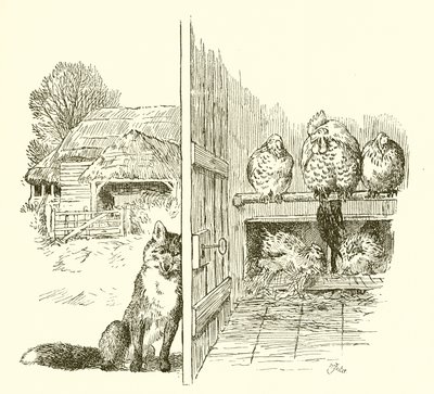 Fox Outside the Hen House by English School
