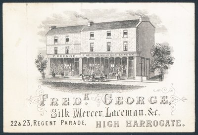 Fred K George, Silk Mercer and Laceman, Trade Card by English School