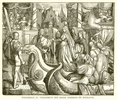 Frederick II Welcoming His Bride Isabella of England by English School