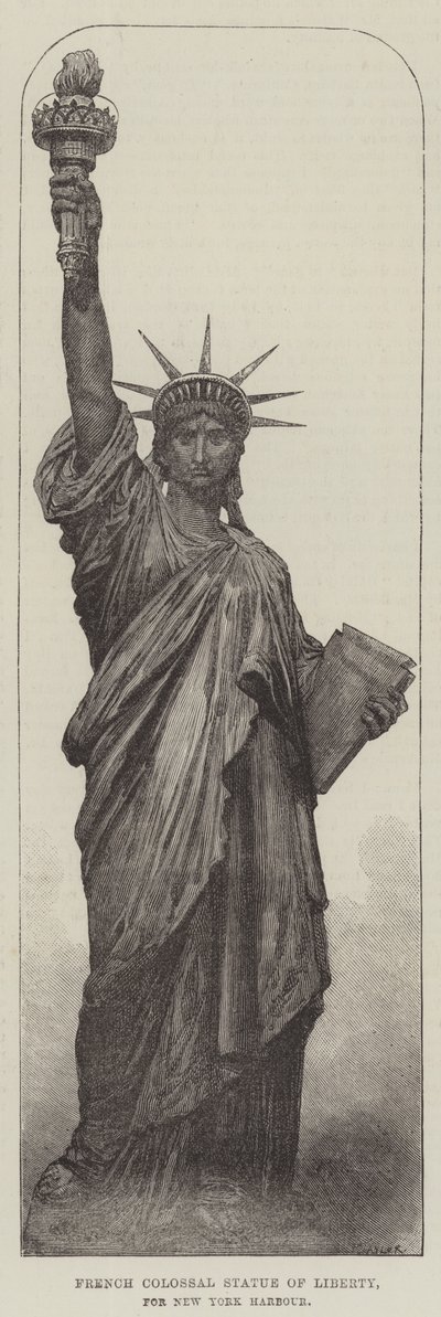 French Colossal Statue of Liberty, for New York Harbour by English School