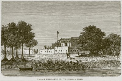 French Settlement on the Senegal River, illustration from Illustrated Travels, c.1880 by English School