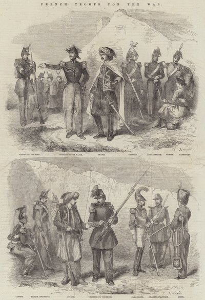French Troops for the War by English School