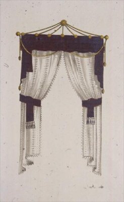 French window curtain, plate 30 from Ackermann