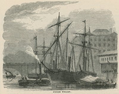 Fresh Wharf on the Thames by English School