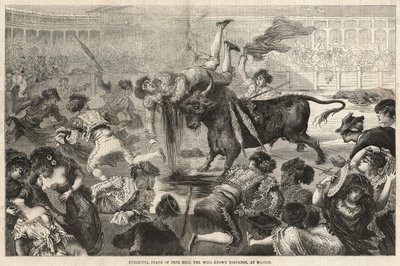 Frightful death of Pepe Hilo, the well-known toreador at Madrid by English School