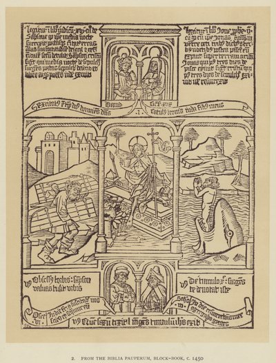 From the Biblia Pauperum, Block-Book, c 1450 by English School