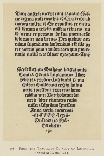 From the Tractatus Quinque of Lotharius, printed at Lyons by English School