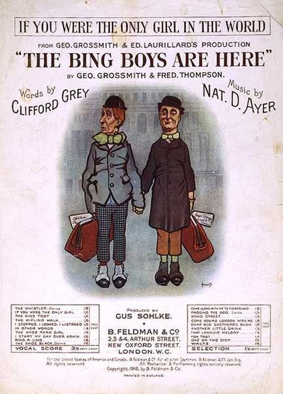 Front Cover of the Music Score for 