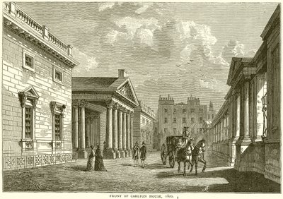 Front of Carlton House, 1820 by English School