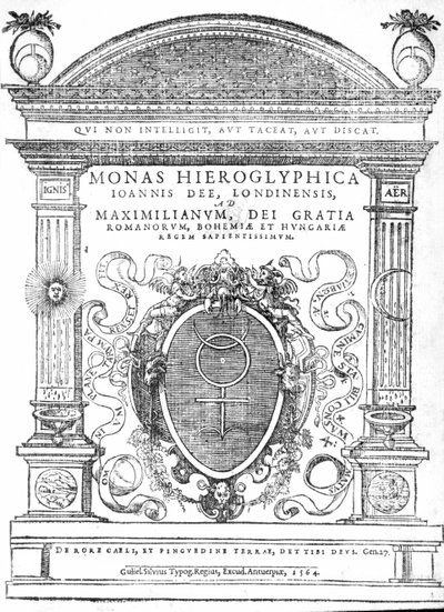 Frontispiece from Monas Hieroglyphica by John Dee by English School