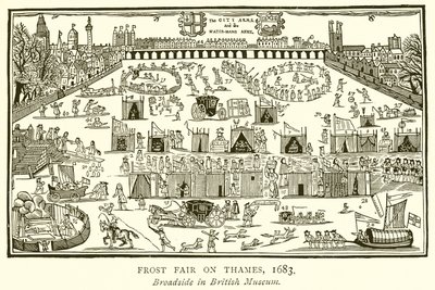 Frost Fair on Thames, 1683 by English School