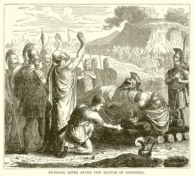 Funeral Rites after the Battle of Coroneia by English School