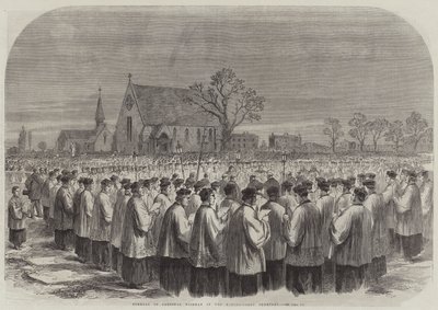 Funeral of Cardinal Wiseman in the Kensal-Green Cemetery by English School
