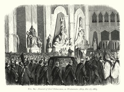 Funeral of Earl Palmerston, in Westminster Abbey, 27 October 1865 by English School