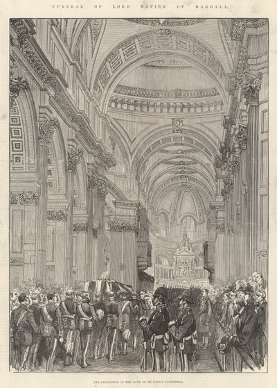 Funeral of Lord Napier of Magdala by English School