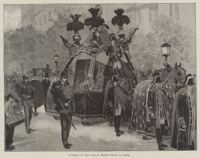 Funeral of the late M Ernest Renan in Paris by English School
