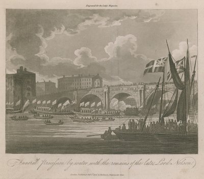 Funeral Procession by Water with the Remains of the Late Lord Nelson by English School