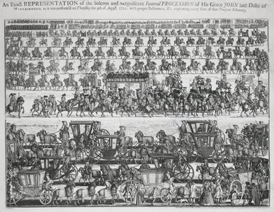 Funeral procession for the Duke of Marlborough by English School
