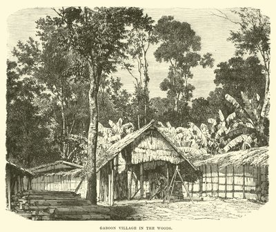 Gaboon Village in the woods by English School
