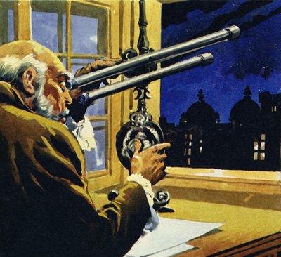 Galileo created a telescope and discovered four satellites of Jupiter by English School