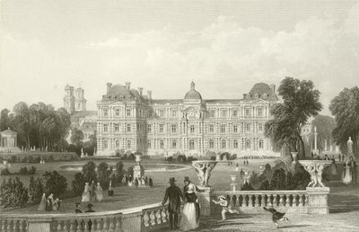 Garden Front of the Luxembourg, Paris by English School