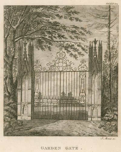 Garden gate at Strawberry Hill, Twickenham, London by English School