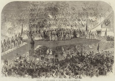 Garibaldi Receiving Addresses at the Crystal Palace by English School