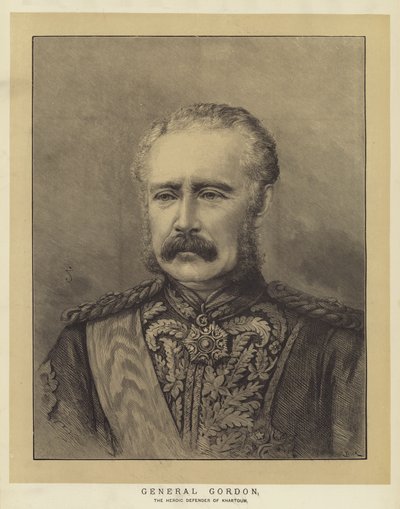 General Gordon, the Heroic Defender of Khartoum by English School