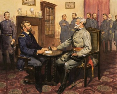 General Grant meets Robert E. Lee by English School