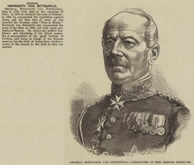 General Herwarth von Bittenfeld, Commander of the German Reserves by English School