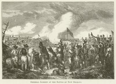 General Jackson at the Battle of New Orleans by English School