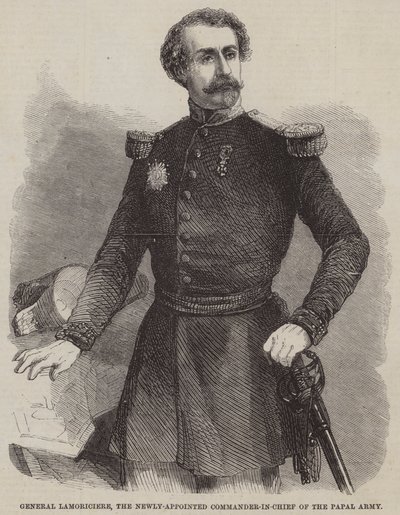 General Lamoriciere, the Newly-appointed Commander-in-Chief of the Papal Army by English School