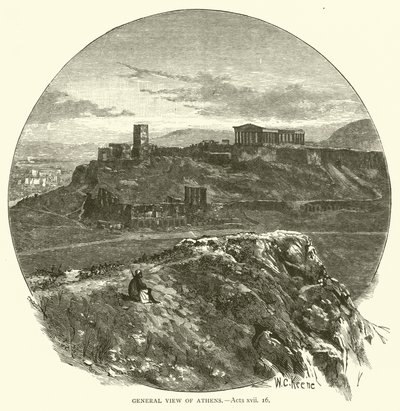 General View of Athens, Acts, xvii by English School