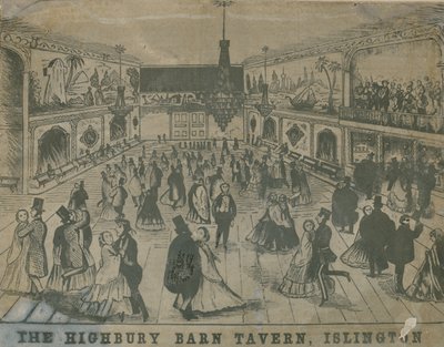 General View of People at the Highbury Barn Tavern by English School