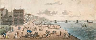 General View of People on the Seafront at Brighton by English School