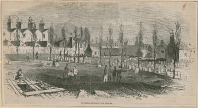 General View of the Burying Ground in Spa Fields by English School